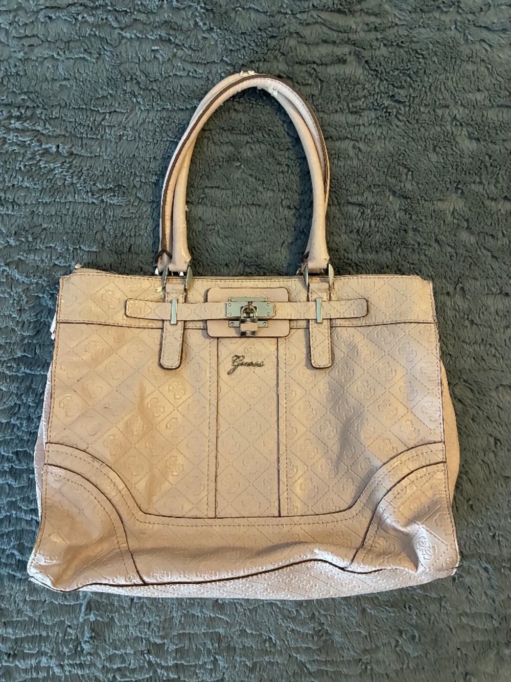 Pale Pink Guess Tote Bag w Lock